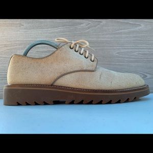 Tommy Bahama Beige Hemp Canvas Thick Lug Derby Sz9
